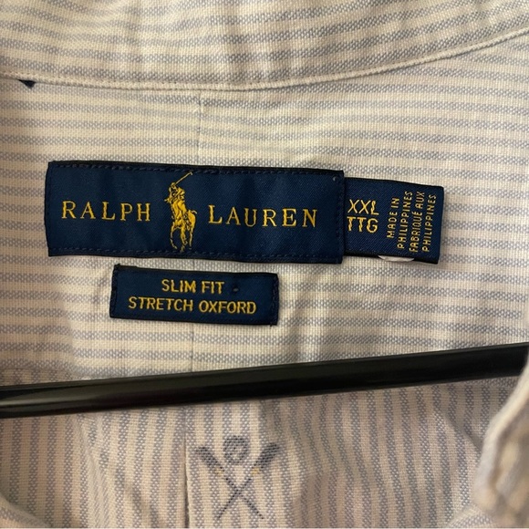 Ralph Lauren‎ Oxford Skull & Oars Striped Button Down Mens Sz 2XL Classic Fit - Picture 7 of 9